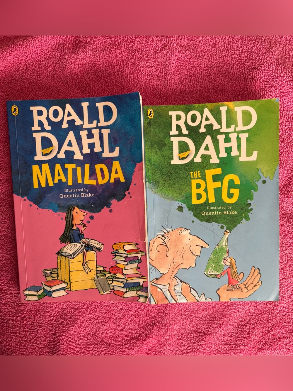 Roald Dahl Matilda The BFG 2 Book Lot Quentin Blake Paperback Classics